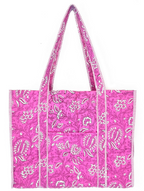 Block-Print Quilted Tote