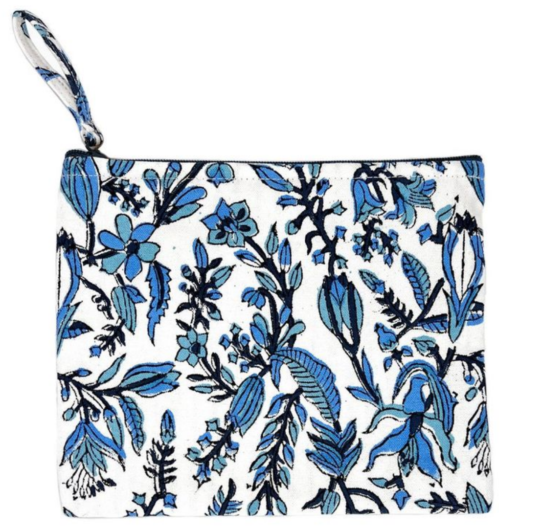 Block Print Canvas Pouch