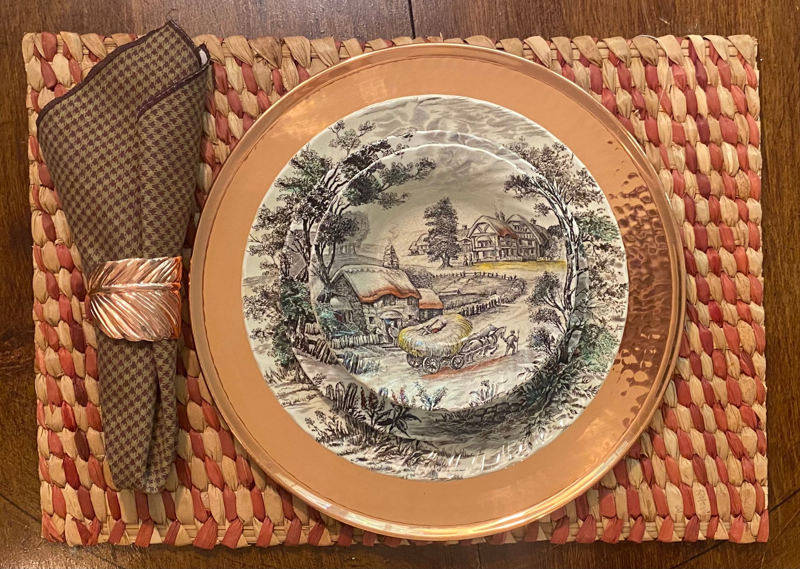Rust Bankuan Seagrass Placemat