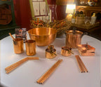 Copper Set of Drinking Straws