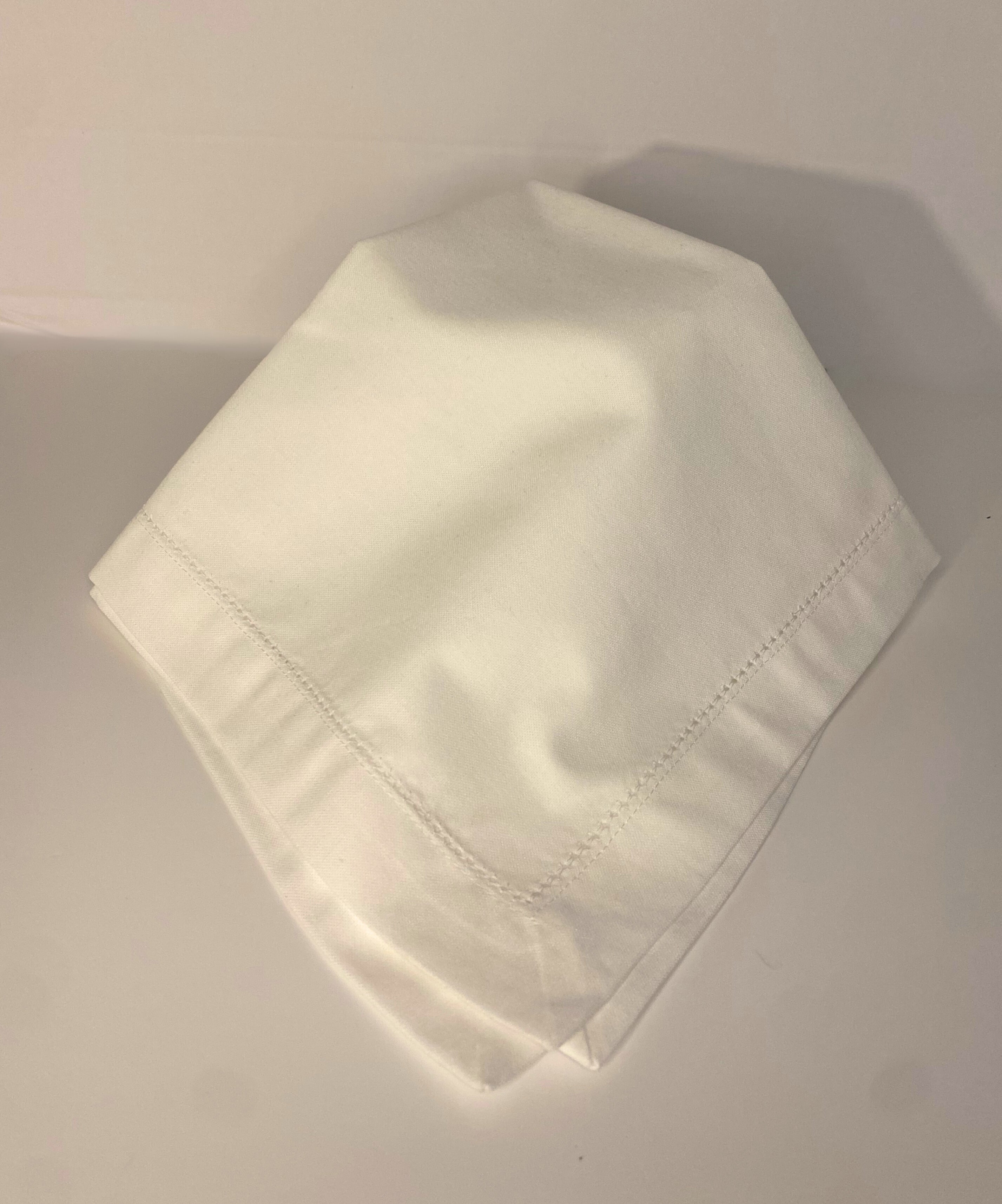 White Hemstitch Linen Napkins