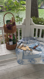 Portable Wicker Bar Caddy